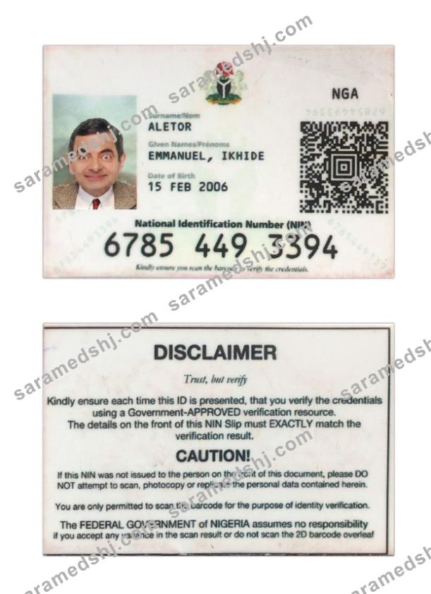 Nigeria national ID card